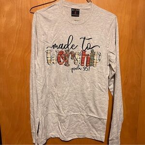New made to worship long sleeve tee S
